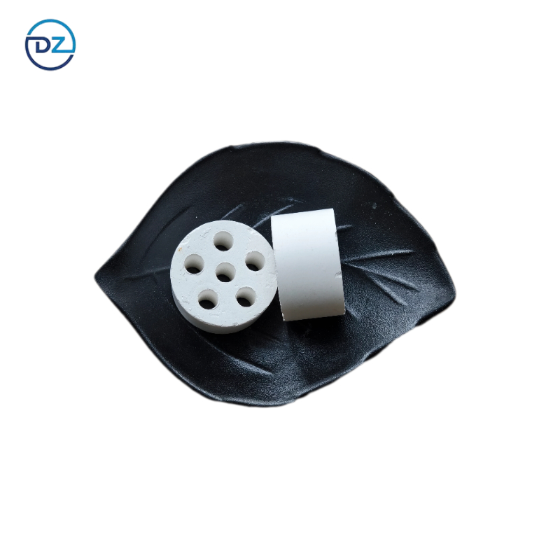 High-Purity α-Alumina Carrier Large 6-Hole Cylindrical Shape